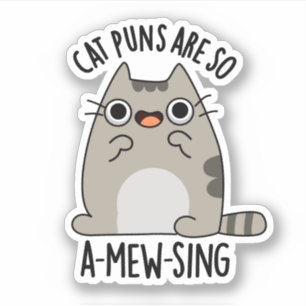 Sticker Puns de chat ARe So A-mew chanter drôle animal jeu
