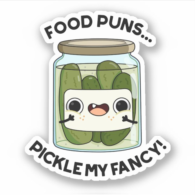 Sticker Puns De Nourriture Picker Mon Fancy Amusant Pun De (Devant)