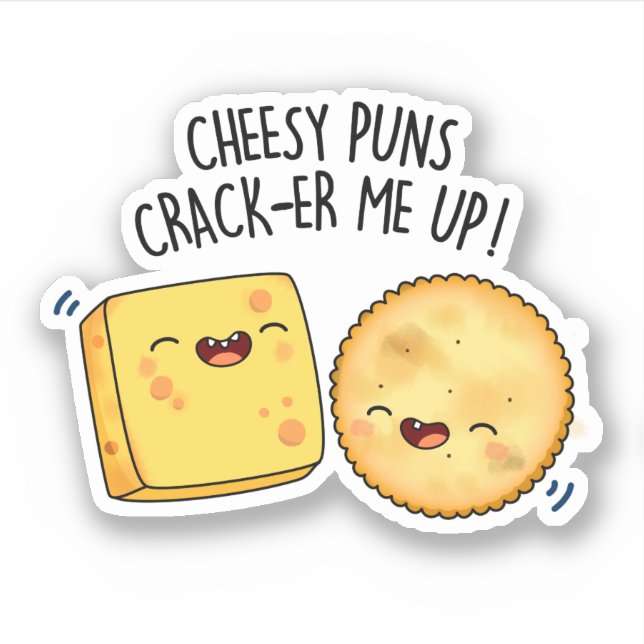 Sticker Puns Fromage Crack Me Up Funny Pun Fromage (Devant)