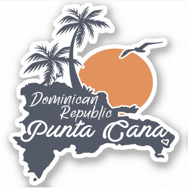 Sticker Punta Cana Dominican - Vacances en famille Vintage (Devant)
