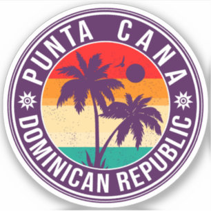 Sticker Punta Cana République Dominicaine - Souvenir Rétro