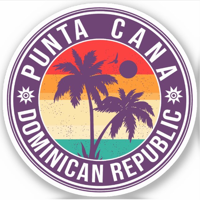 Sticker Punta Cana République Dominicaine - Souvenir Rétro (Devant)