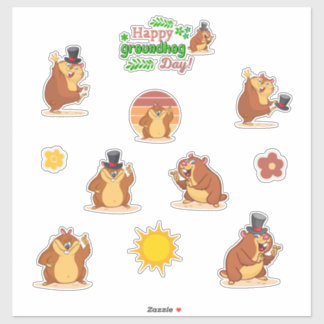 Sticker Punxsutawney Phil Groundhog Jour vieux hiver
