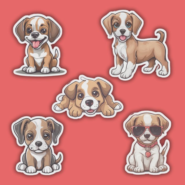 Sticker Puppies larges mignonnes Jeu étanche (Créateur téléchargé)