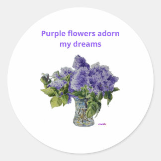 Sticker Purple Fleurs lilas