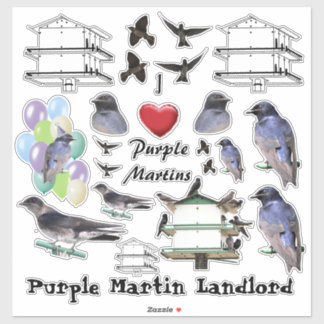 Sticker Purple Martin Love