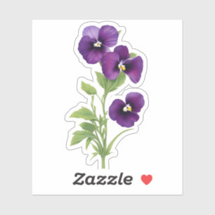 Sticker Purple Pansy