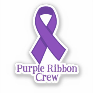 Sticker Purple Ribbon Crew