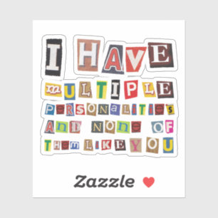 Sticker Putain Magazine coupé lettres