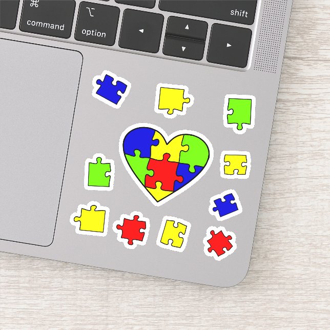 Sticker Puzzle d'acceptation de l'autisme Journée de sensi (Détail)
