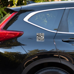 Sticker QR Code Nom simple Business Car Decal