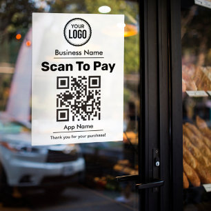 Sticker QR Code paiement par Portefeuille numérique en lig