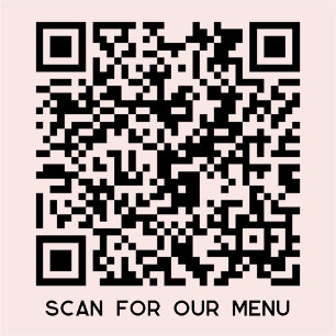 Sticker QR Code Scan for Menu Blush Pink