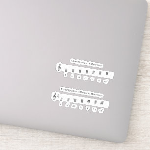 Sticker Qualités de Chord de la Musique Majeure et Harmoni