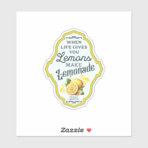 Sticker Quand la vie vous donne des citrons faire LEMONADE