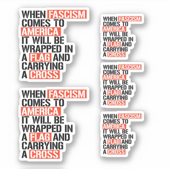 Sticker Quand le fascisme arrive en Amérique (Devant)