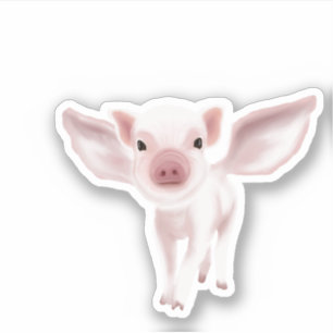 Sticker Quand Les Chiens Volent - Ici Piggy Piggy