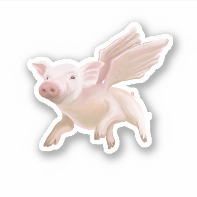 Sticker Quand les cochons volent - Dites-leur de revenir ! (Devant)