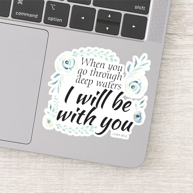 Sticker Quand vous traversez les eaux profondes Isiah vers (Détail)