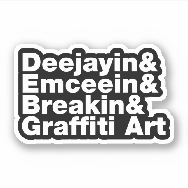 Sticker Quatre éléments de l'Hip hop (Devant)