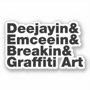 Sticker Quatre éléments de l'Hip hop