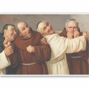 Sticker Quatre moines, c. 1884 par Claudio Rinaldi