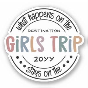 Sticker Que se passe-t-il sur Girls Trip Custom Girls Week