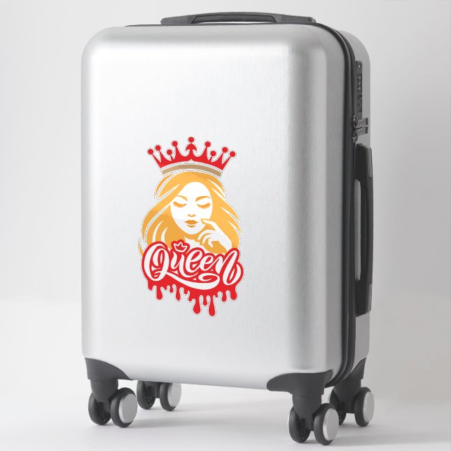 Sticker Queen Design – Elegant Royal Crown (Sur valise)
