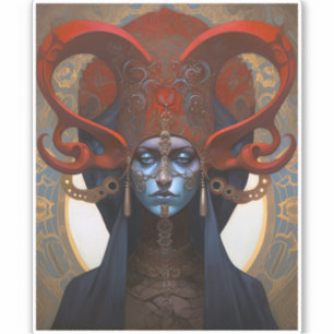 Sticker Queen Goddess Imaginaire Art