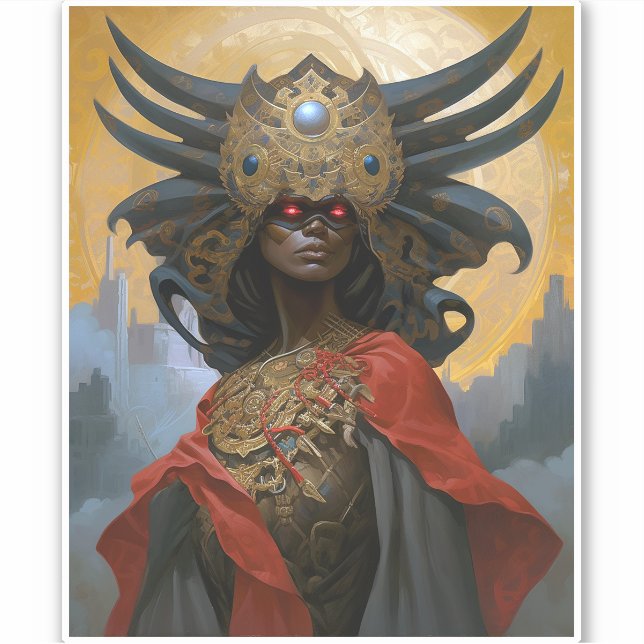 Sticker Queen Goddess Imaginaire Art (Devant)