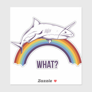 Sticker Quel requin arc-en-ciel