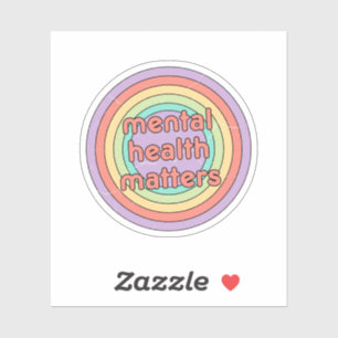 Sticker Questions de santé mentale Bonbons de pêche circ