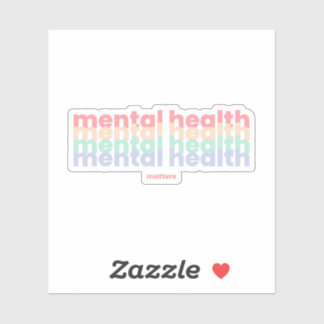 Sticker Questions de santé mentale | Poppins Pastel Rainbo