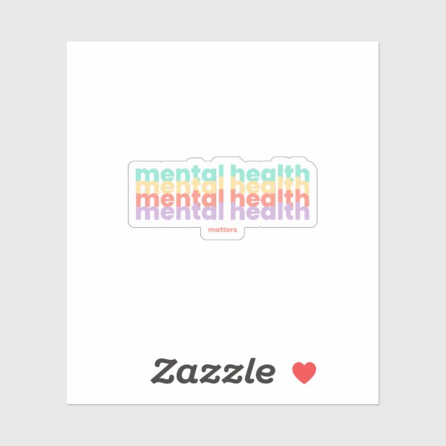 Sticker Questions de santé mentale | Poppins Peach Candy (Feuille)