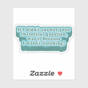 Sticker Questions rhétoriques Grammaire amusante