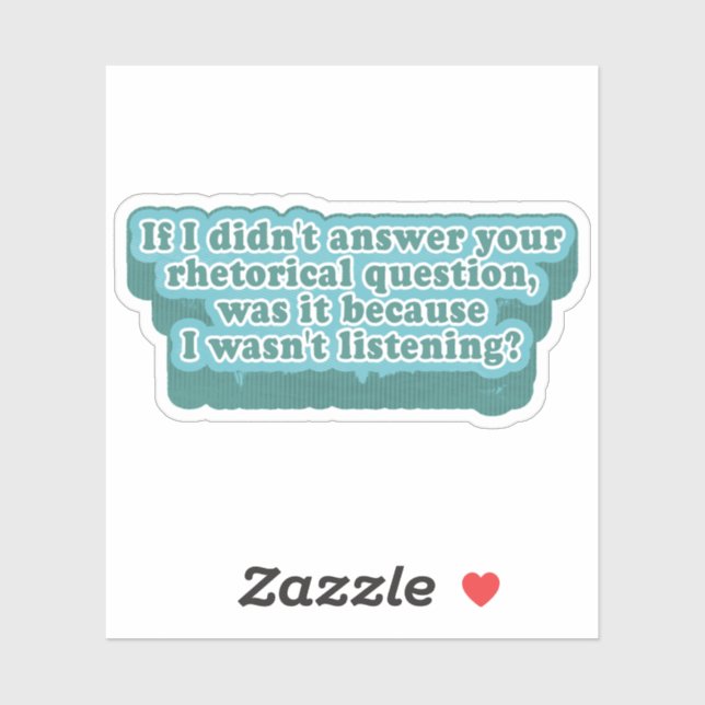 Sticker Questions rhétoriques Grammaire amusante (Feuille)