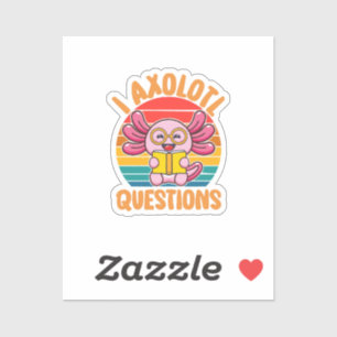 Sticker Questions sur les axolotls