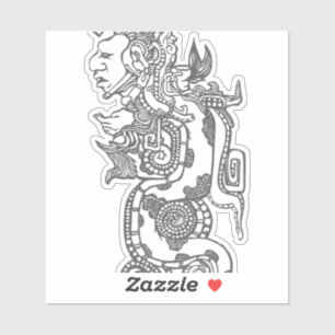 Sticker Quetzalcoatl Aztec Art