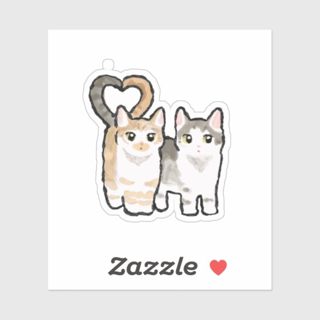 Sticker Queue d'amour (Feuille)