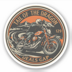 Sticker Queue de Dragon 318 virages road trip