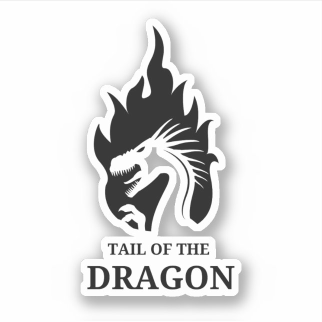 Sticker Queue de Dragon Deals Gap road trip à moto (Devant)
