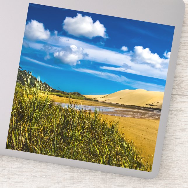 Sticker Quicksand stream près de 90-Mile Beach, Nouvelle-Z (Détail)