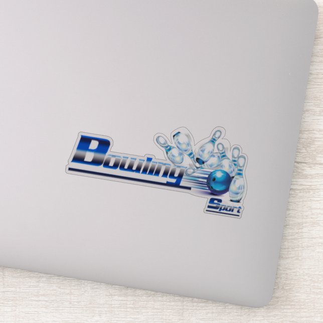 Sticker Quilles et boule de bowling   (Détail)