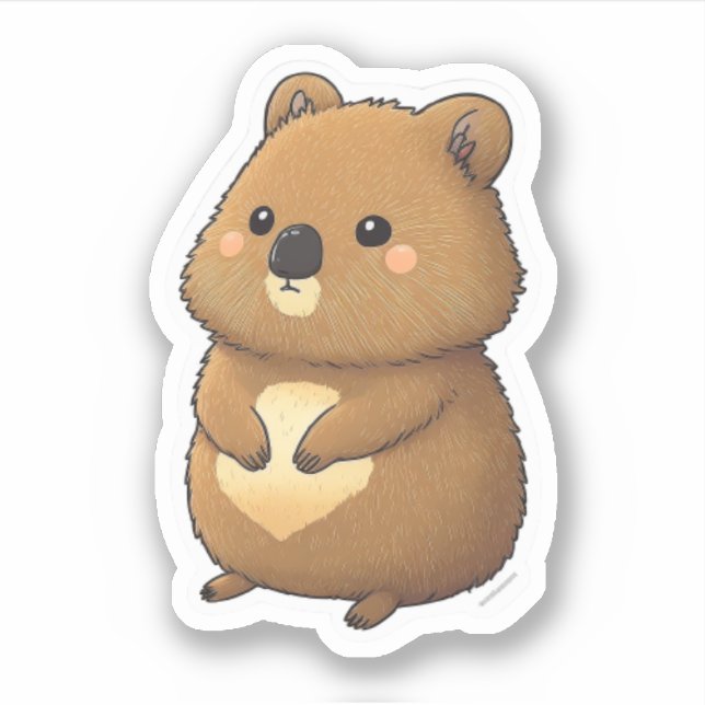 Sticker Quokka mignon (Devant)