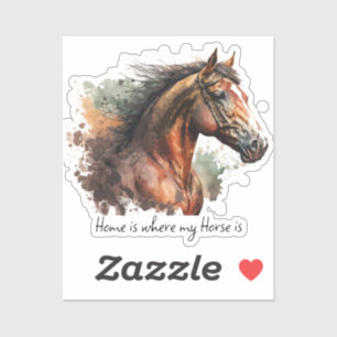 Sticker Quote de cheval Aquarelle photo personnalisée équi