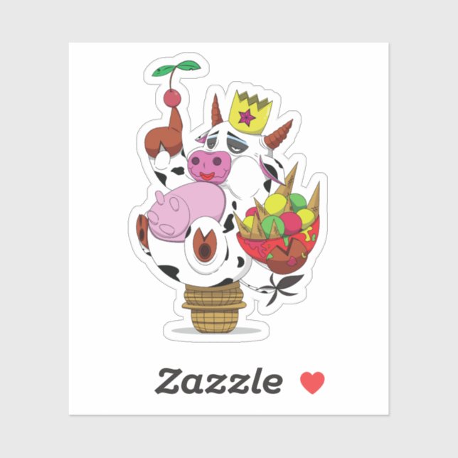 Sticker Quuen laitier (Feuille)