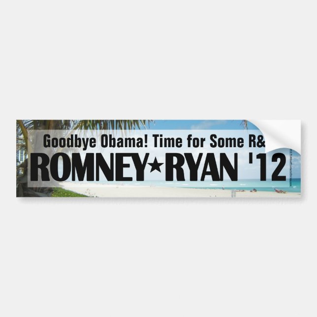 Sticker R&R Romney/Ryan Bumper (Devant)