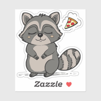 Sticker Raccoon Dream - Pizza !