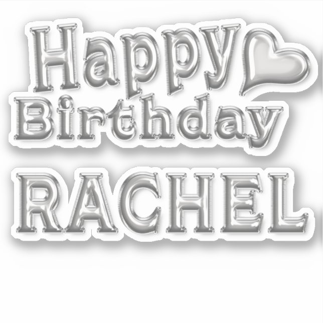 Sticker Rachel Happy Birthday (Devant)