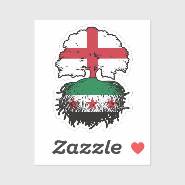 Sticker Racines & Couronne : arbre Angleterre-Syrie (Feuille)